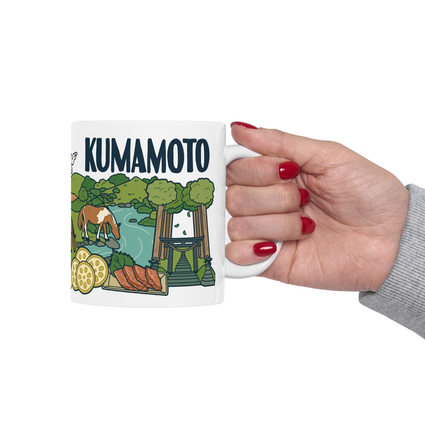 Kumamoto Souvenir Ceramic Mug – Scenic Japan Memories