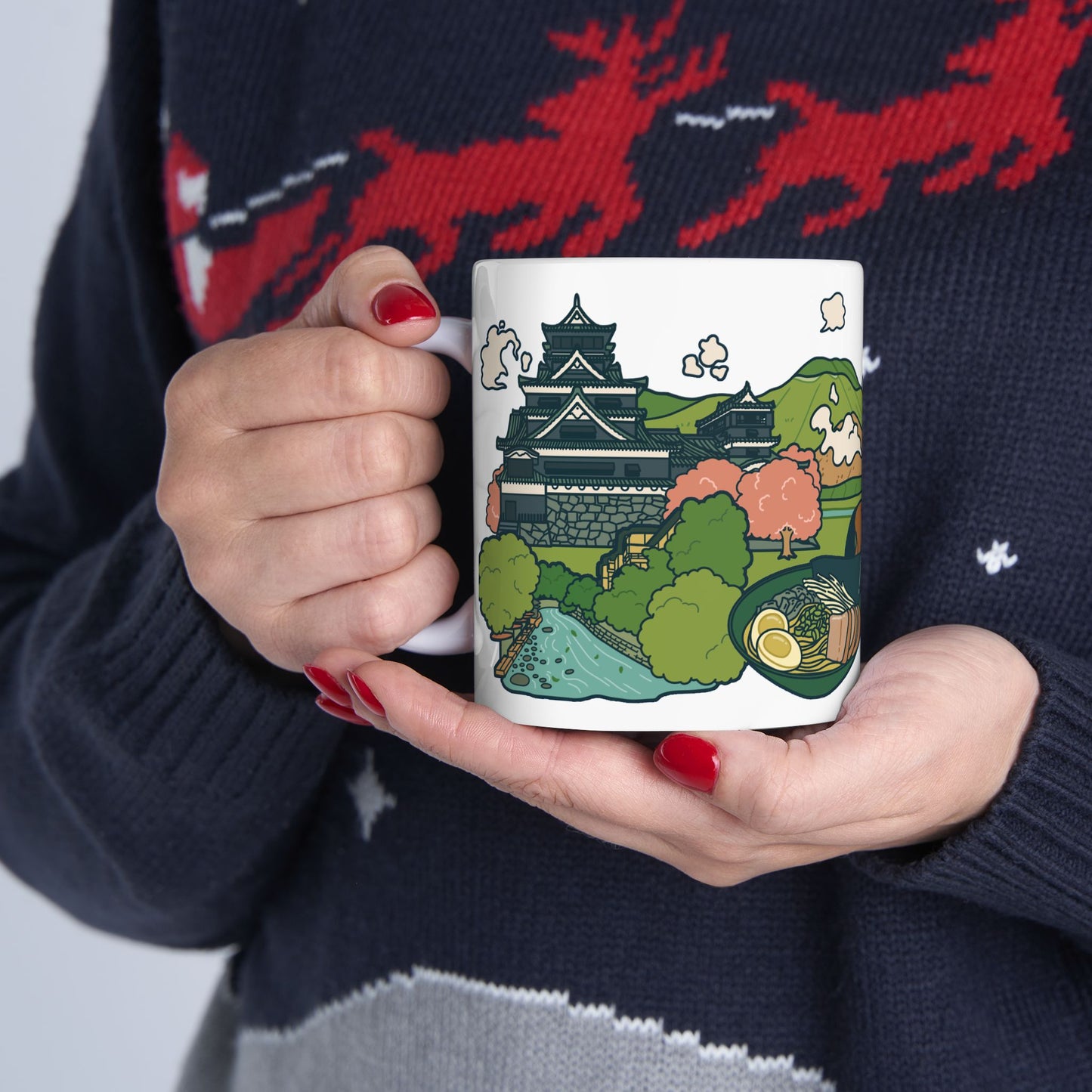 Kumamoto Souvenir Ceramic Mug – Scenic Japan Memories