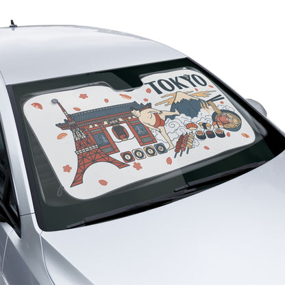 Tokyo-Themed Car UV Sun Shades