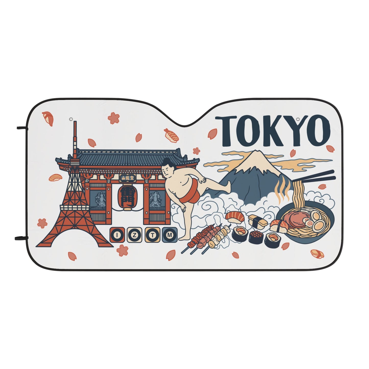 Tokyo-Themed Car UV Sun Shades