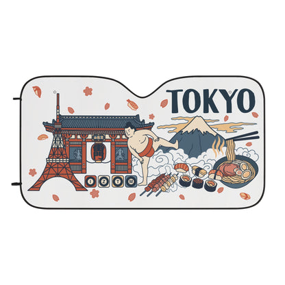 Tokyo-Themed Car UV Sun Shades