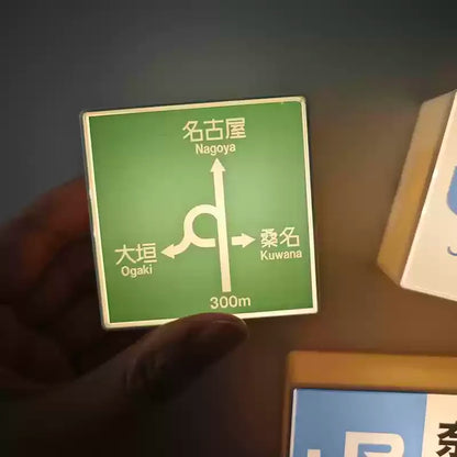 Japanese Subway Station Sign LED Refrigerator Magnet – Mini Light Board Souvenir
