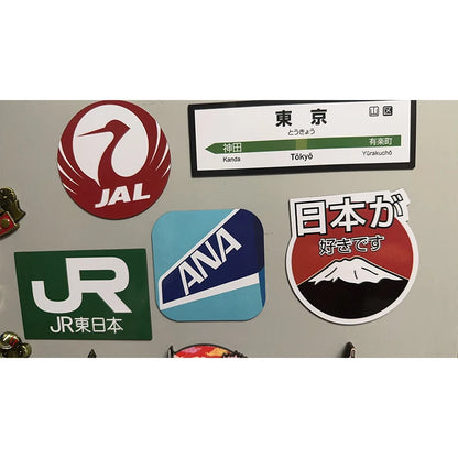 🇯🇵 Japan Tourist Souvenir Fridge Magnet – Tokyo Logo Resin Sticker for Travel Collectors & Home Decor
