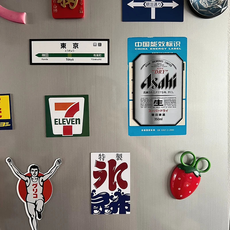 Japan Brand-Inspired Fridge Stickers – Iconic Pop Culture Stickers