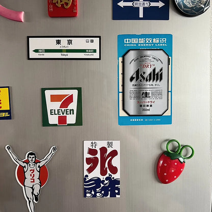 Japan Brand-Inspired Fridge Stickers – Iconic Pop Culture Stickers