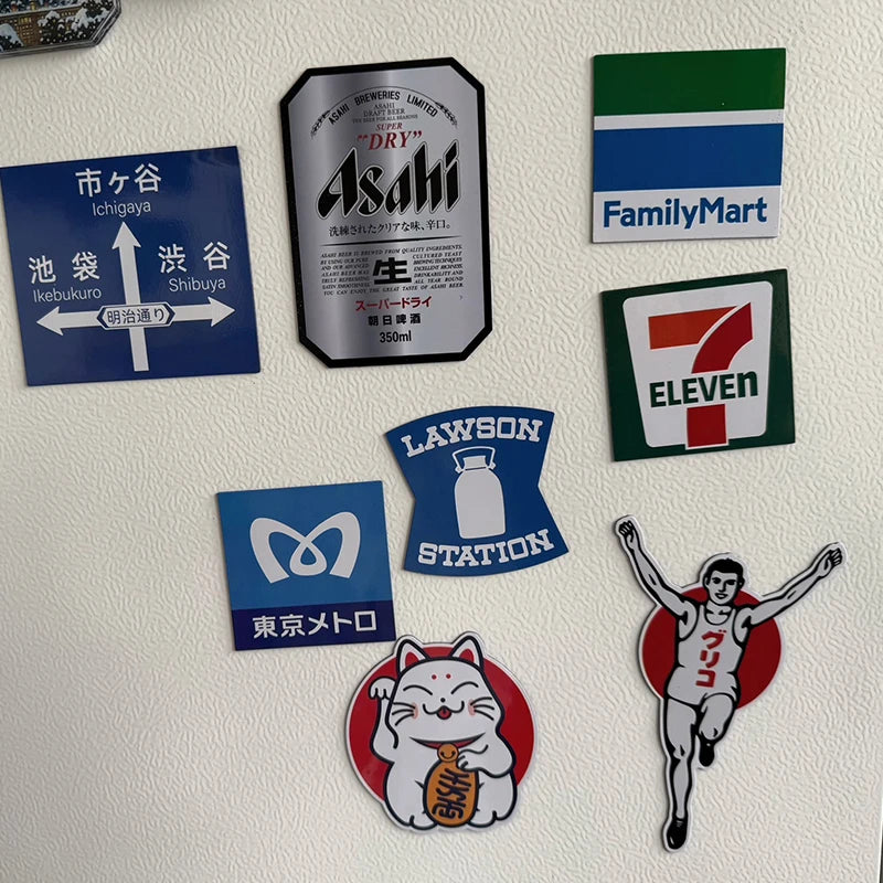 Japan Brand-Inspired Fridge Stickers – Iconic Pop Culture Stickers
