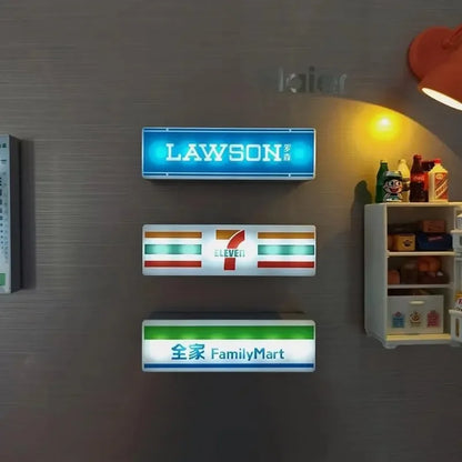 Japanese Convenience Store Light Sign Fridge Magnet