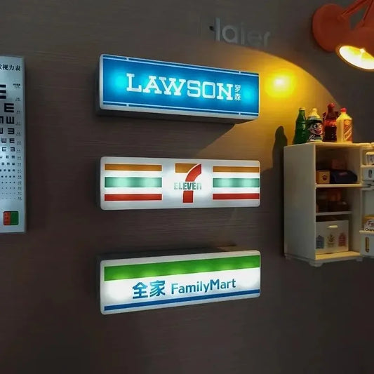 Japanese Convenience Store Light Sign Fridge Magnet