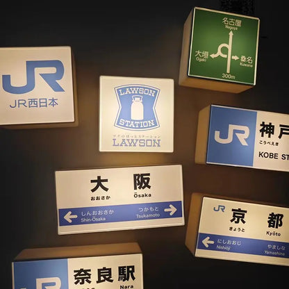Japanese Subway Station Sign LED Refrigerator Magnet – Mini Light Board Souvenir
